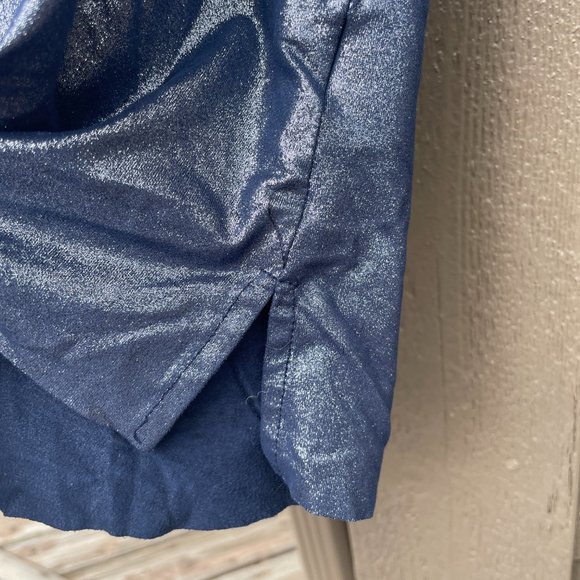 Trouve Gunmetal Blue Metallic Sueded T-Shirt - Picture 5 of 7